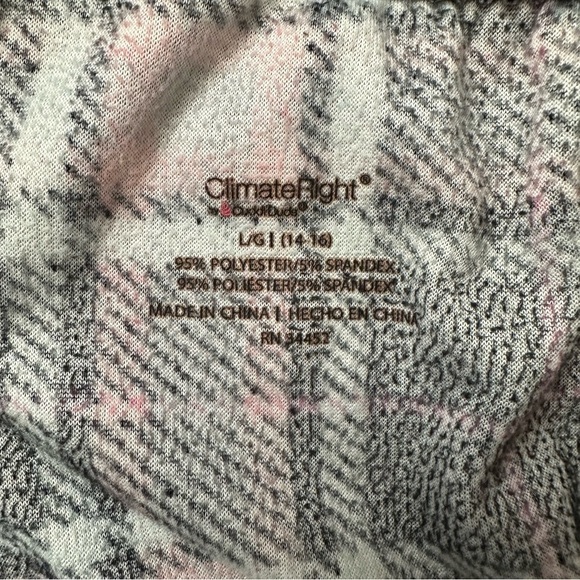 Cuddl Duds Climate Right Women’s Pink & Black Fleece Pajama Pants Sz L GUC - Picture 5 of 6